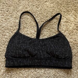 Lululemon Athletica Black Patterned Sports Bra